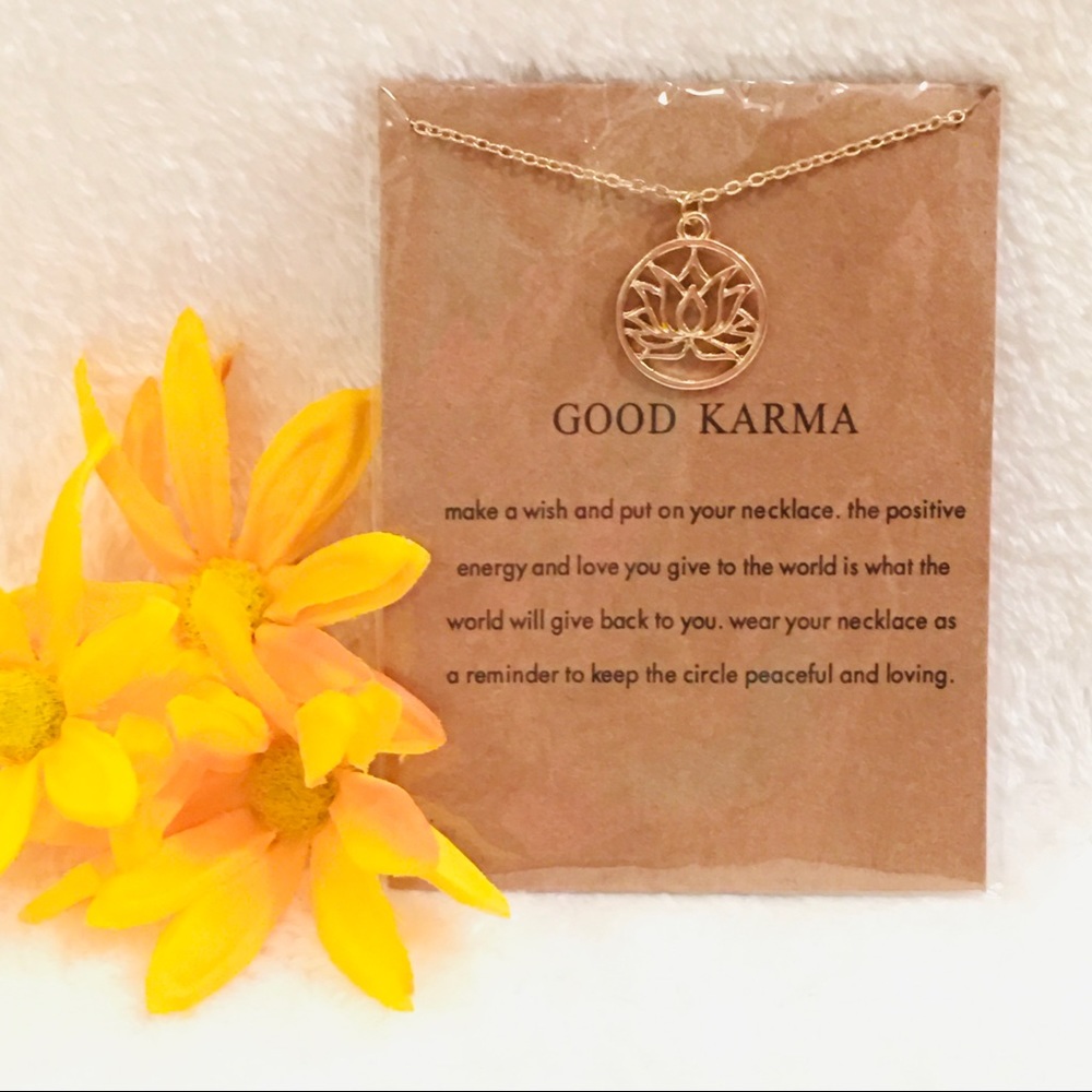 Lotus Flower “Good Karma” Necklace